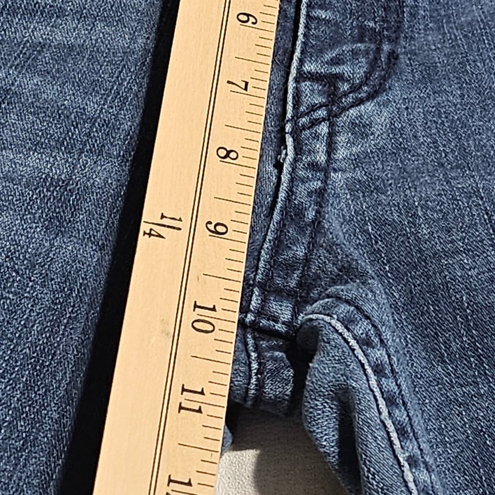 Rock 47 Wrangler Jeans Womens 15/16 Blue Ultra Low Rise Bootcut Rhinestone 40x30 - Picture 6 of 16